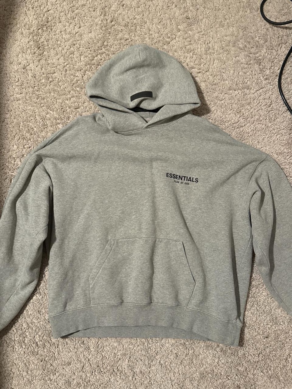 ESSENTIALS Fear Of God Men’s Gray Pullover Hoodie
